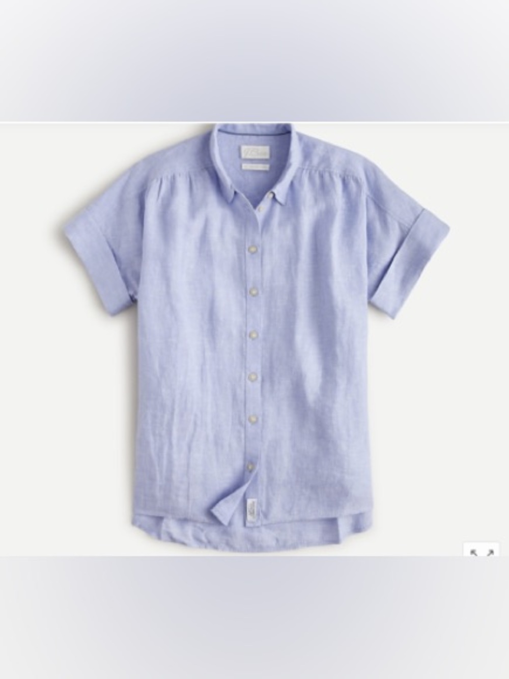 J.Crew Relaxed Fit Short Sleeve Baird McNutt Irish Linen Shirt